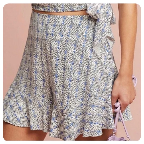 ANTHROPOLOGIE Maeve Pineapple Ruffle Shorts - Picture 6 of 6